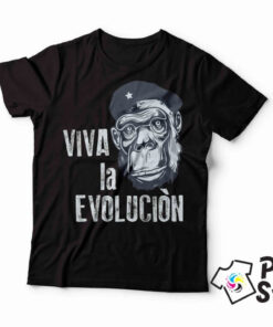 Viva la evolucion - muška crna majica print store