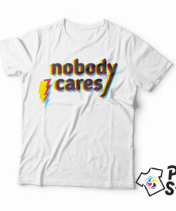 Nobody cares bela muška majica