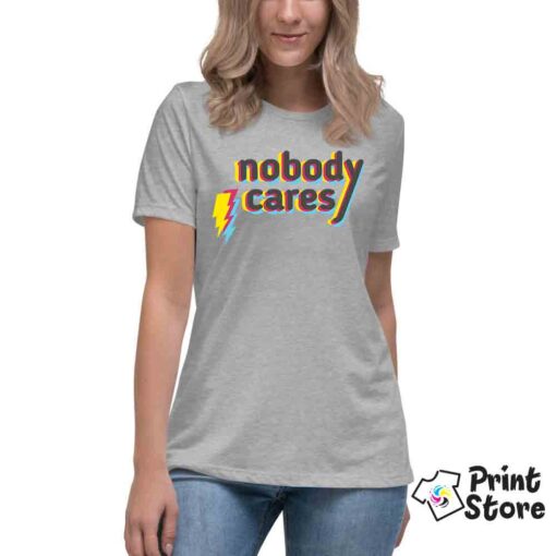 Nobody cares - ženska siva majica