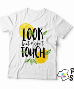 Look but don't touch - bela muška majica