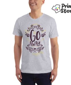 Go away muška majica siva Print Store