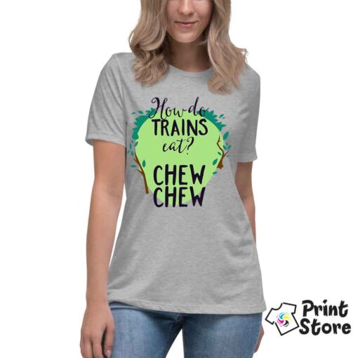 Ženkse majice sa štampom. Print Store How do trains eat