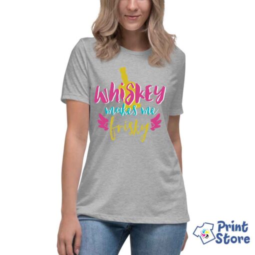 Ženske majice - Whiskey makes me frisky - Image 2