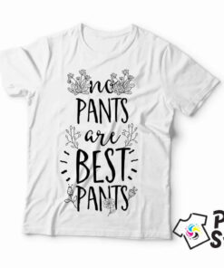 No pants are best pants - muška bela majica