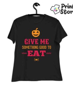 Give me something good to eat - ženska crna majica