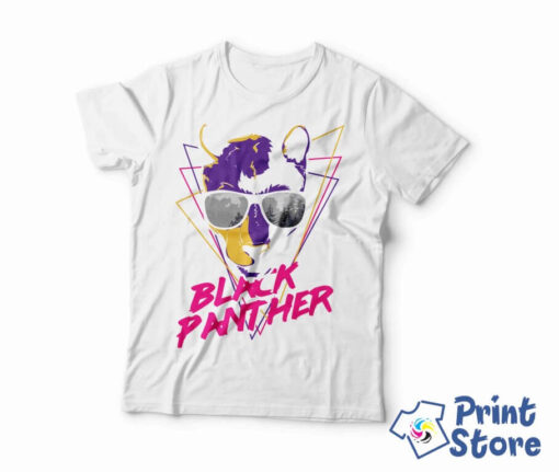 Bela majica za muškarce Black Panther . Print Store