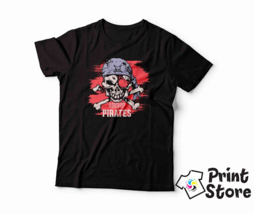 Airship pirates crna muška majica