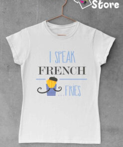 I speak french fries ženska bela majica