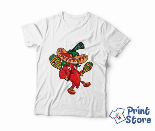 Meksička paprika, motivi hrane štampanje majica. Print Store