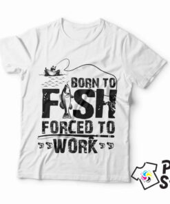 Print Store online prodavnica majica. Bela muska majica za pecanje