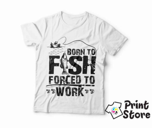Print Store online prodavnica majica. Bela muska majica za pecanje