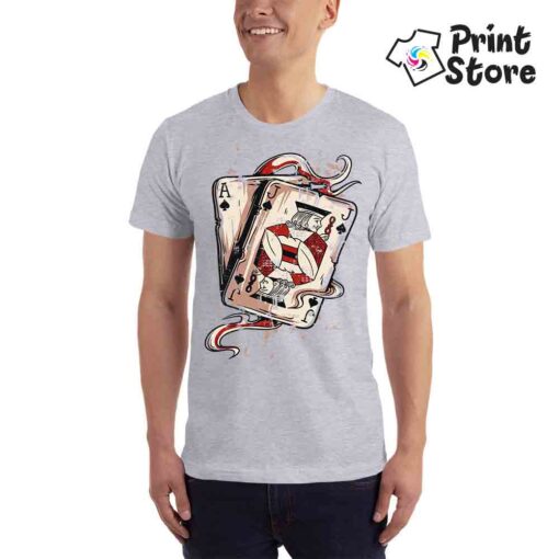Karte siva muška majica - Print Store