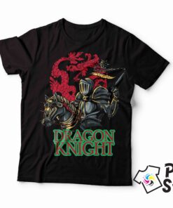 Dragon knight muške crne majice