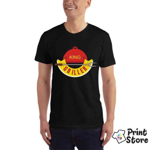 Muška crna majica King griller. Majice po vašem izboru, posetite online prodavnicu Print Store