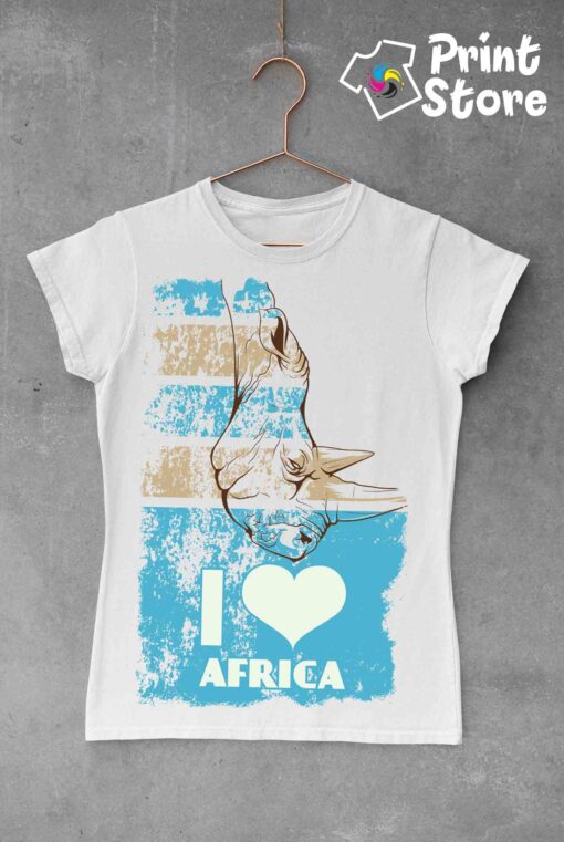 I love africa bela ženska majica Print Store