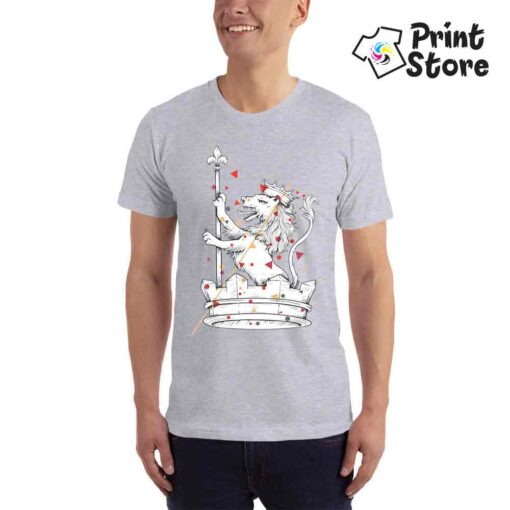 Lav kralj siva muška majica Štampa na majicama Print Store
