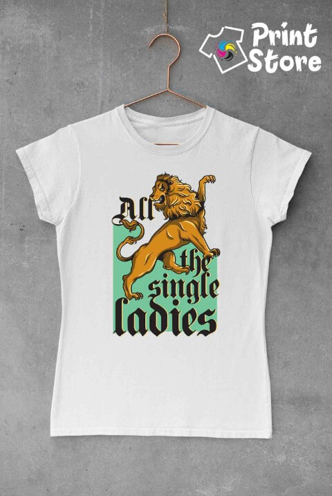 All the single ladies - ženska bela majica Print Store