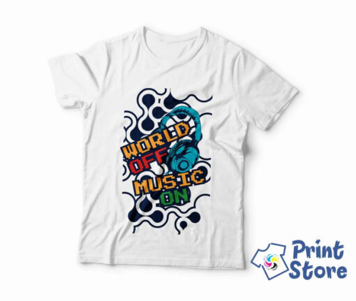 Muške majice - World off music on