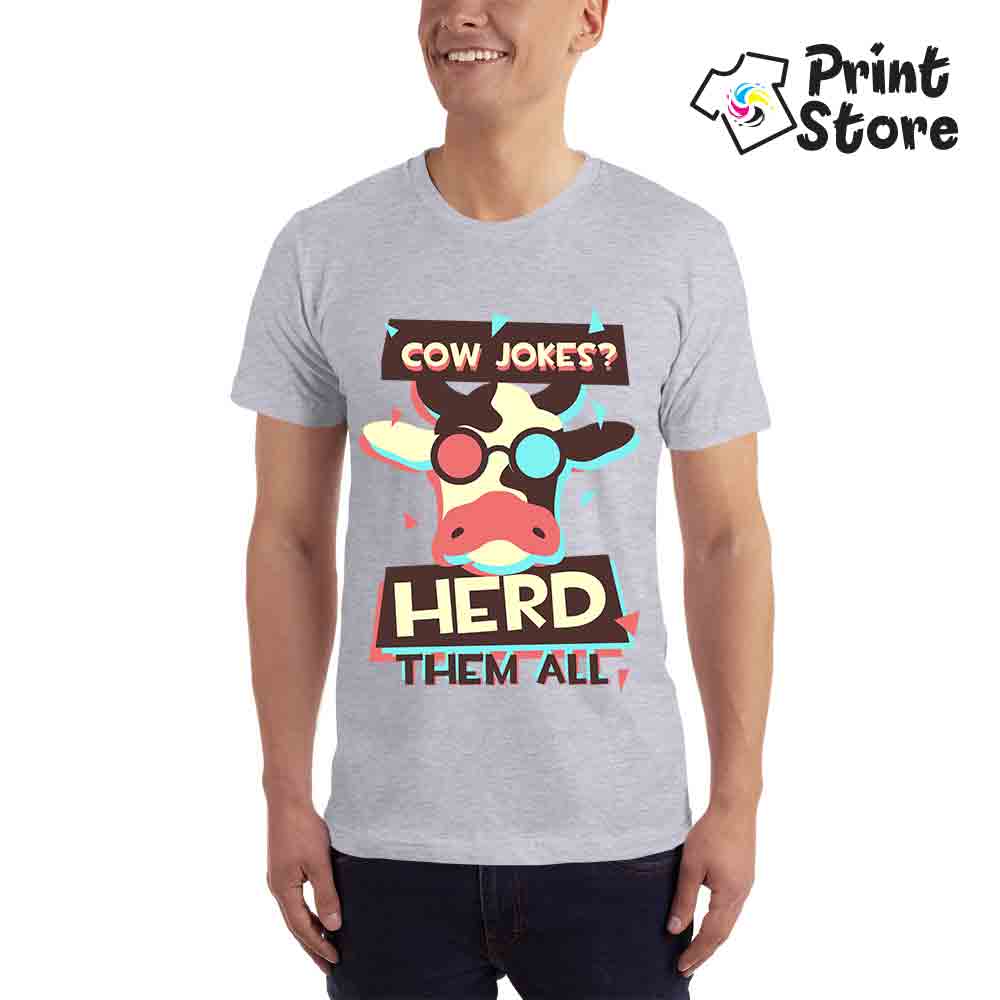 Muške majice - Cow jokes? Herd them all
