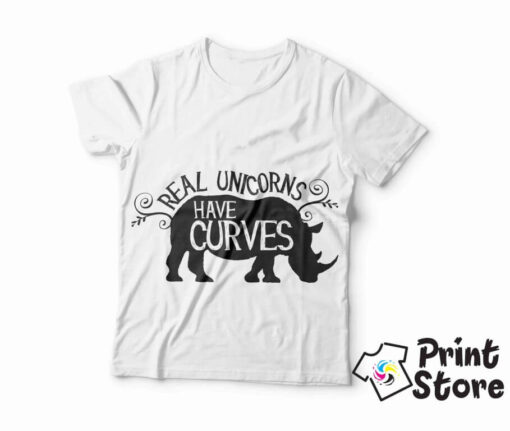 Muške majice - Real unicorns have curves - Image 2