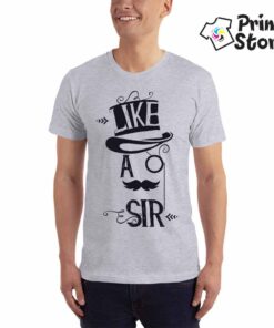 Like a Sir - muška siva bela majica