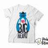 Big heart muška bela majica - Print Store