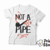 Not a pipe - bela muška majica