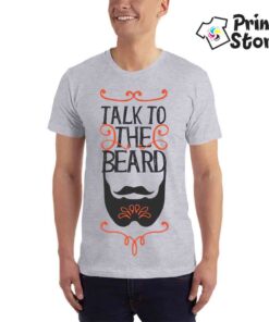 Talk to the beard - muška majica siva print store