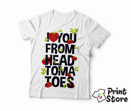 I love you form head tomatoes - muška majica