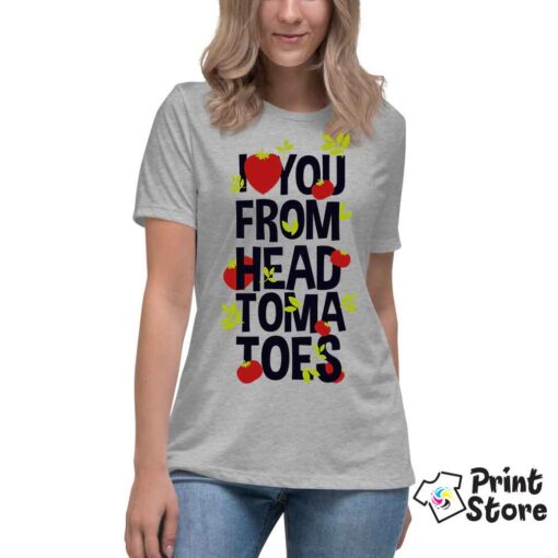 I love you form head tomatoes - ženske online majice