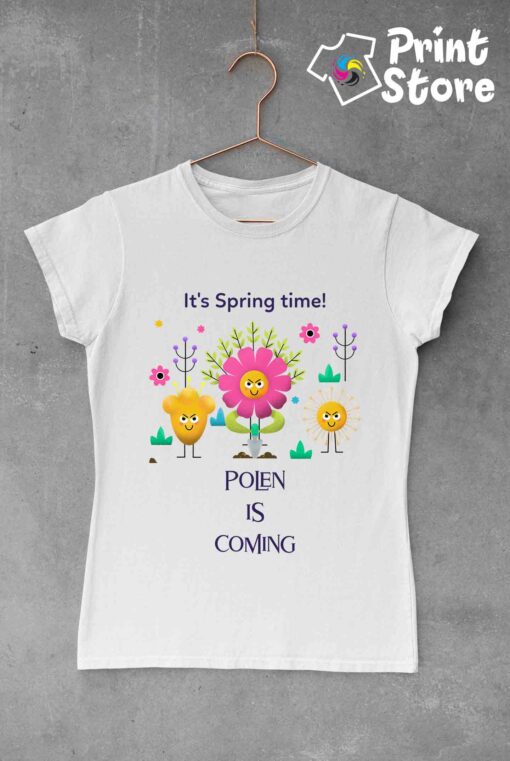 It's spring time - bela ženska majica
