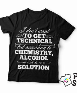 Alcohol is a solution... - muška crna majica