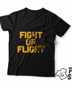 Fight or flight - muška crna majica. Print Store online prodavnica.