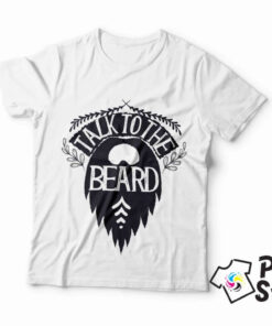 Talk to the beard - bela muška majica