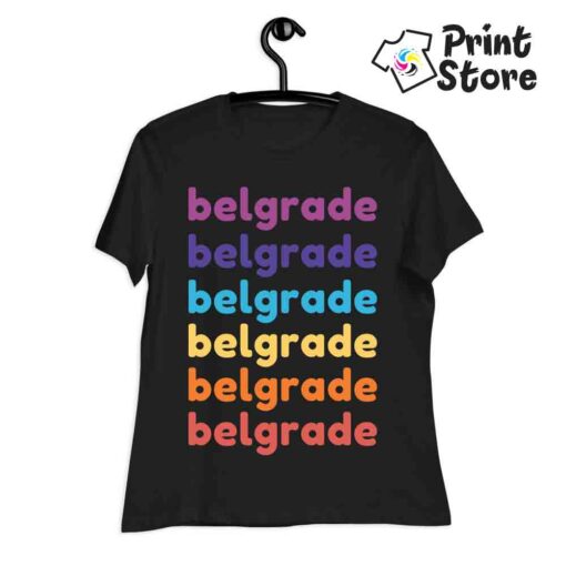 Belgrade ženska crna majica. Dostupno u online prodavnici Print Store.