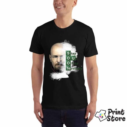 Muška crna majica sa motivom iz popularne serije Breaking bed. Stay out of my Territory
