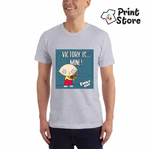 Muške sive majice sa motivima animirane serije Family Guy. Victory is mine!