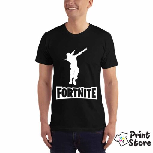 Fornite crna muška majica za gejmere. Print Store