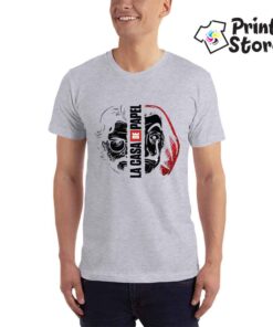 Muška siva majica sa motivom popularne serije La casa de papel . Pronađite veliki izbor majica u online prodavnici Print Store