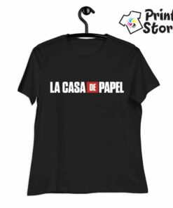 La casa de papel ženske crne majice. Print Store