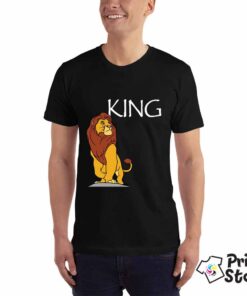 Lion King KING muška crna majica