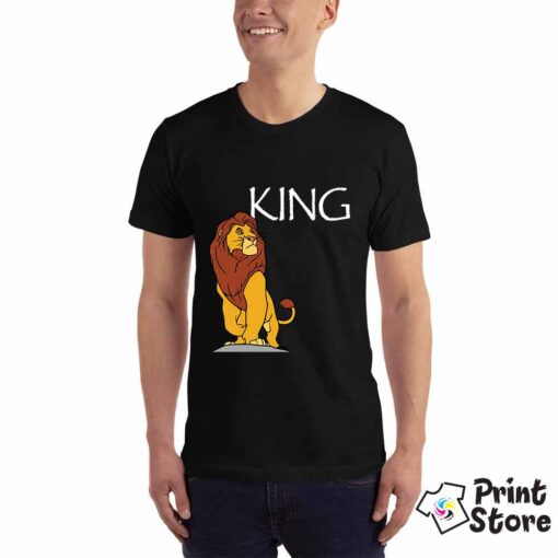 Lion King KING muška crna majica