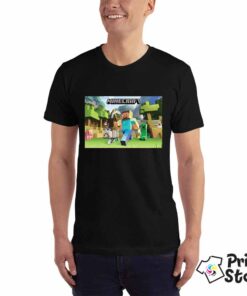 Crna muška majica MInecraft, možete pronaći ostale modele u online prodavnici Print Store