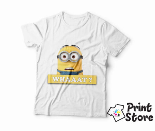 Minions muška bela majica, What? Print Store online prodavnica