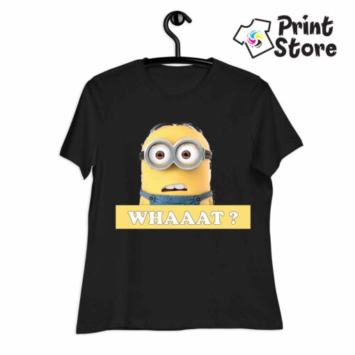 Minions ženska crna majica, What? Print Store online prodavnica