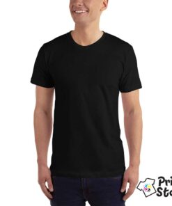 Muška crna basic majica kratak rukav, 100% pamuk vrhunski kvalitet. Print Store online prodavnica
