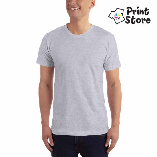 Muška siva basic majica kratak rukav, 100% pamuk vrhunski kvalitet. Print Store online prodavnica