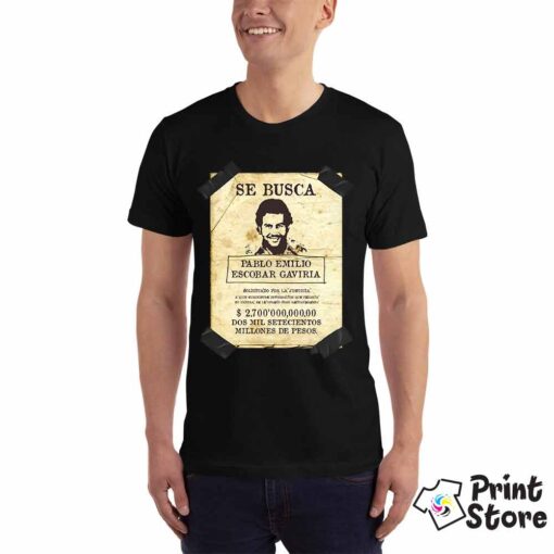 Muške majice sa motivima iz popularne serije Narcos. SE BUSCA Pablo Emilio Escobar Gaviria