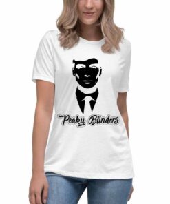 Peaky Blinders ženska bela majica. Motivi iz popularne serije. Print Store
