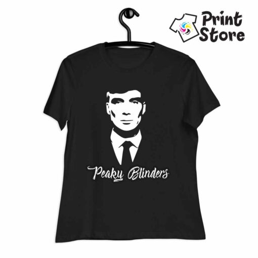 Peaky Blinders ženska crna majica. Motivi iz popularne serije.